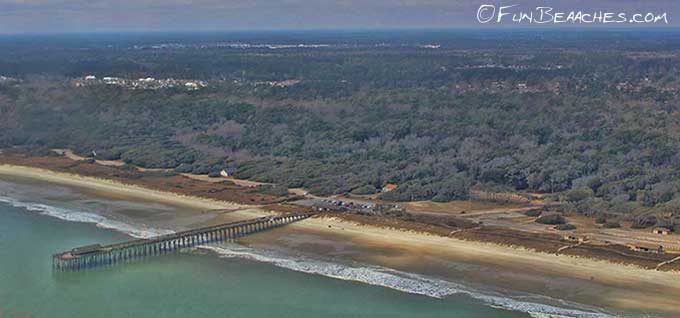Myrtle Beach State Park from airplane